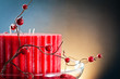 Red wax candle and barry Red wax candle and barry