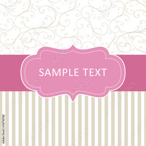 Vector: simple card with ornament simple card with ornament