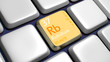 Keyboard (detail) with Rubidium element Keyboard (detail) with Rubidium element