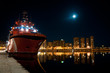 Boat in the Port by night