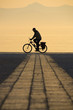 Riding the bike...