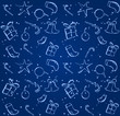 blue seamless background. Christmas or New Year blue seamless background. Christmas or New Year