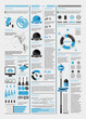 elements of infographics with a map of America