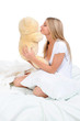 Young woman with teddybear Young woman with teddybear