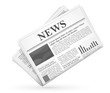 Vector newspaper icon, business news.