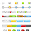 Web site steps panel, navigation menu.