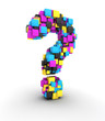 Question cmyk concept 3d render