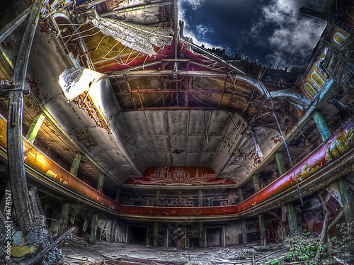 Photo: abandoned theater abandoned theater