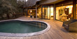 Swimming pool on a deck at a safari lodge in South Africa Swimming pool on a deck at a safari lodge in South Africa