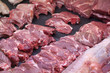 red meat at the butcher shop