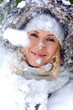 Foto: Portrait of beautiful winter blonde Portrait of beautiful winter blonde
