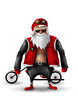 Santa Claus Biker isolated on white