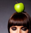 Woman with an apple