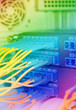 shot of network cables and servers in a technology data center