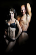 man and a woman in the gym