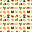 cartoon animal face seamless pattern cartoon animal face seamless pattern