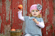 Girl with apple