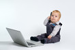 Baby with laptop