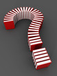 Illustration: Education concept book formed a question mark Education concept book formed a question mark