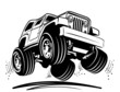 Vector Cartoon Jeep