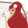 Vector: make up girl make up girl