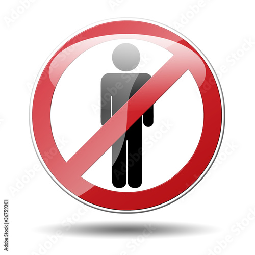 Illustration: Señal prohibido hombre Señal prohibido hombre