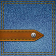 Realistic vector denim background.