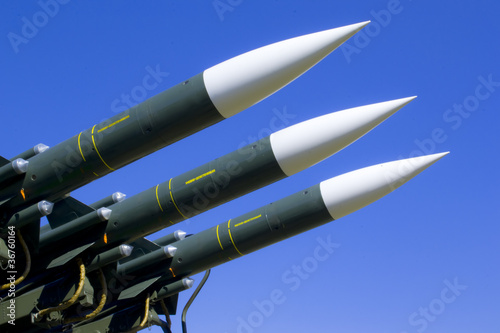 Photo: Several combat missiles aimed at the sky Several combat missiles aimed at the sky