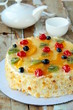 fruit cake with berries and other fruits fruit cake with berries and other fruits