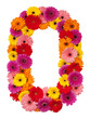 Letter O - flower alphabet isolated on white Letter O - flower alphabet isolated on white