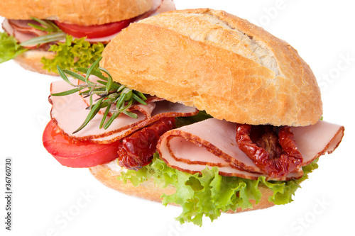 Photo: Sandwich with roasted chicken Sandwich with roasted chicken