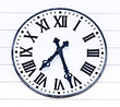 old architecture analogue church clock showing time
