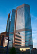 Skyscrapers in the city and blue sky. Frankfurt. Germany