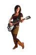 ragazza sorridente con chitarra