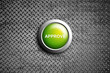 approve button on diamond steel texture