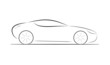 Vector: Cartoon silhouette of a design car Cartoon silhouette of a design car