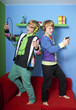 Teenager hören Musik