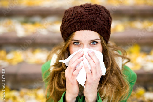 Photo: Woman with a cold Woman with a cold