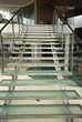 Modern glass staircase