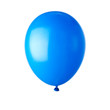 Photo: Single blue balloon isolated on white Single blue balloon isolated on white