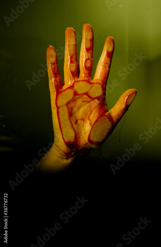 Photo: Bloody hand Bloody hand