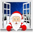 Babbo Natale alla Finestra-Santa Claus at the Window-Vector