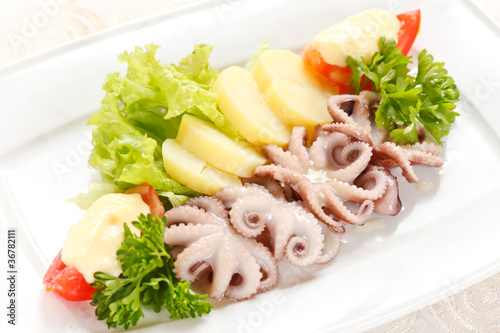 Photo: octopus with potatoes octopus with potatoes