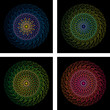 4 Abstract vector backgrounds set