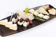 plate with different types cheese