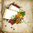 autumn frame with leaves and apples autumn frame with leaves and apples