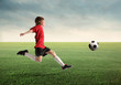 Young soccer player
