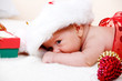 Baby in Santa hat