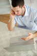 Businessman on his notebook
