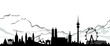 Skyline München mit Alpen